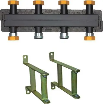 rozdělovač topení H2O Rozdělovač pro napojení 2 - 3 čerpadlových skupin, G6/4", rozteč 125mm, v izolaci H-LINE.1186.008