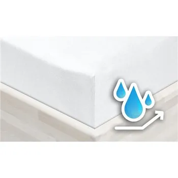 Prostěradlo Nepropustné prostěradlo JERSEY s napínací gumou, bílé, 200 x 200 cm 1511021-200x200