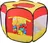 iPlay Stan s kuličkami 90 x 90 x 70 cm, červený/žlutý