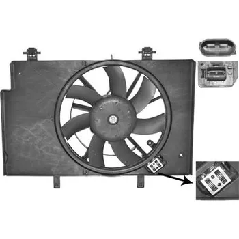 Motor automobilu Větrák, chlazení motoru VAN WEZEL 1807749