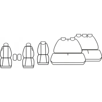 Potah sedadla Automega Autopotahy CITROEN SPACE TOURER, 8 MÍST, 1+1,2+1,3, od r. 2016, žakar tmavý