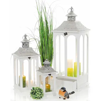 Lucerna Dřevěná lucerna MSL3030 - 36 cm