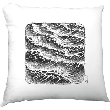 Polštář saténový s potiskem Sea Waves" Polštářek