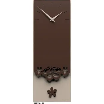 Hodiny Designové hodiny 56-11-1 CalleaDesign Merletto Pendulum 59cm (více barevných variant) Barva čokoládová-69 - RAL8017