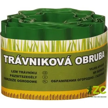 Zahradní obrubník OKRAJ TRÁVNÍKU 9m x 15cm zelený
