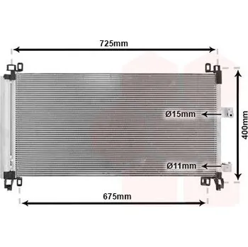 Klimatizace automobilu Kondenzátor, klimatizace VAN WEZEL 09005273
