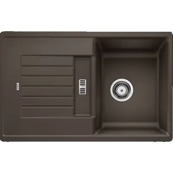 Blanco Zia 45 S Granitový dřez s odkapem oboustranné provedení, 78x50cm, káva, 515070