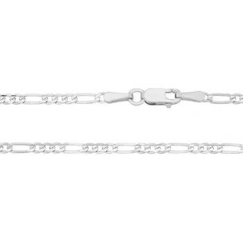 Náramek Luxur, Řetízek Cioco typu figaro, bílé zlato, délka: 19 cm, 3690122-0-19-0