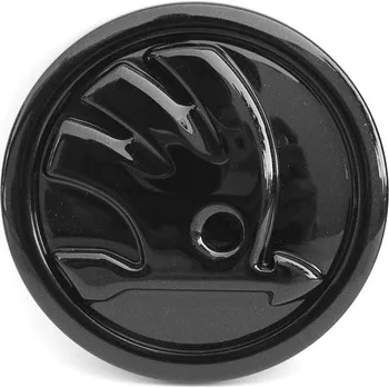 Znak automobilu Škoda Auto Přední znak - logo Škoda Scala (průměr 100 mm) - originál v černé barvě BLACK MAGIC F9R