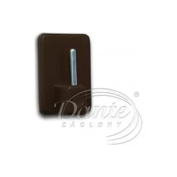 Držák na ručník Držák vitrážky hnědý - samolepící - 1,5 x 2,5 cm