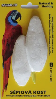 Krmivo pro ptáka JUKO Petfood Sépiová kost na kartě 8 cm 2 ks