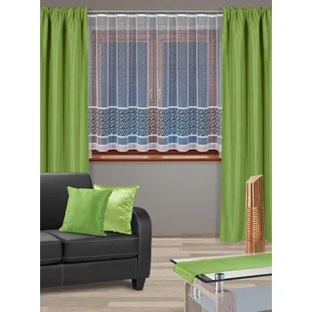 Látka MALAGA UNI 36 zelená na závěsy, polštářky - 50 x 50 cm lesk, poslední 1 kus