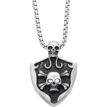 Přívěsek Ewena Řetízek s přívěskem lebka z oceli + dárkové balení