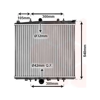 Chladič motoru Chladič, chlazení motoru VAN WEZEL 40002331