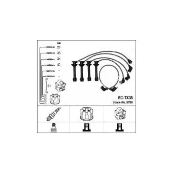 Zapalovací kabel Sada kabelů pro zapalování NGK RC-TX35 - TOYOTA