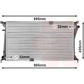 Motor automobilu Chladič, chlazení motoru VAN WEZEL 43002490