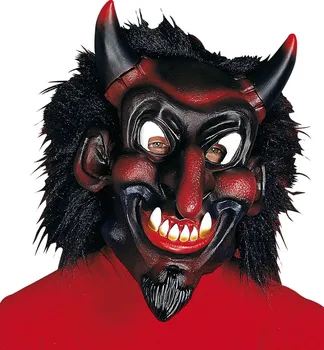 Karnevalová maska WIDMANN Čert deluxe černý