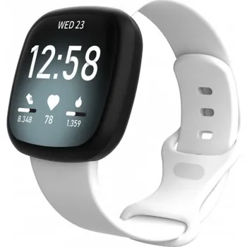 Řemínek na hodinky BSTRAP | BStrap Silicone (Large) reminek na Fitbit Versa 3, white (SFI013C02)