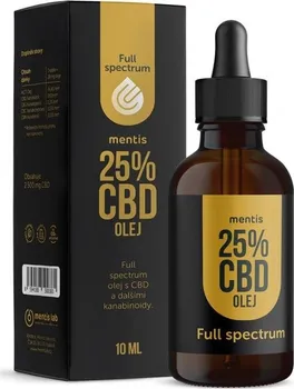Mentis 25 % CBD olej Full Spectrum 10 ml