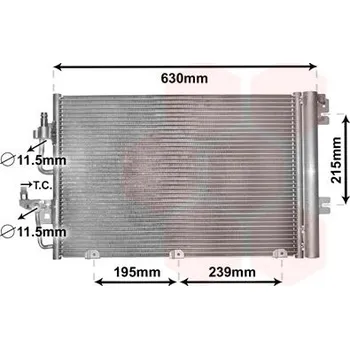 Výparník klimatizace Kondenzátor, klimatizace VAN WEZEL 37005366