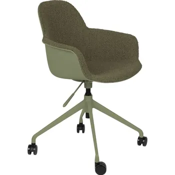 Zelená látková konferenční židle ZUIVER ALBERT KUIP s područkami