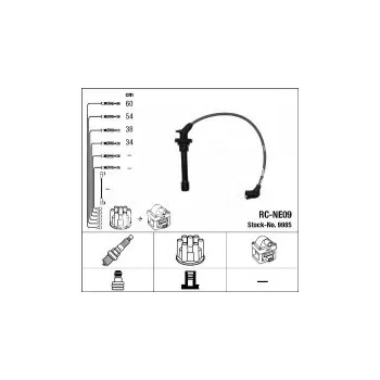 Zapalovací kabel Sada kabelů pro zapalování NGK RC-NE09 - NISSAN