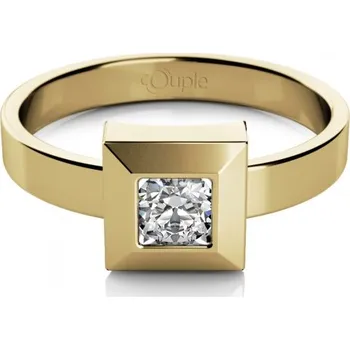 Prsten Couple, Prsten Ima II ve žlutém zlatě se zirkonem, vel.: 55, ø17,5 mm, 6810200-0-55-1