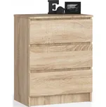 Komoda Kuba 60 cm - 3 zásuvky dub sonoma