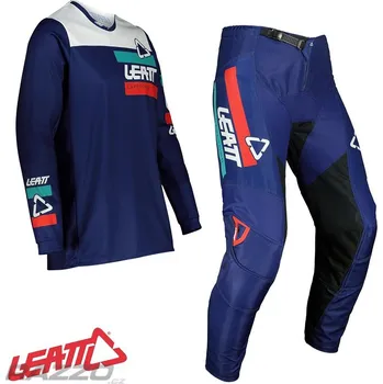cyklistický dres MX komplet LEATT Moto 3.5 Ride Kit Royal 2022 kalhoty 38 / dres XXL