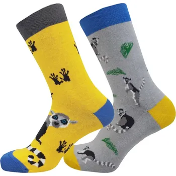 Dámské ponožky Bonastyl Klasické veselé ponožky LEMUR Velikost: 26-28 (39-42)