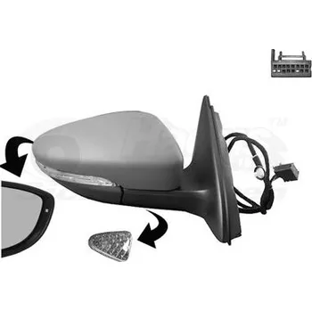 Auto zrcátko Vnější zpětné zrcátko VAN WEZEL 5772818