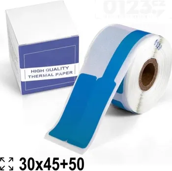 Speciální papír Samolepící štítky TL - na kabely 30x45+50mm, 80ks - modré