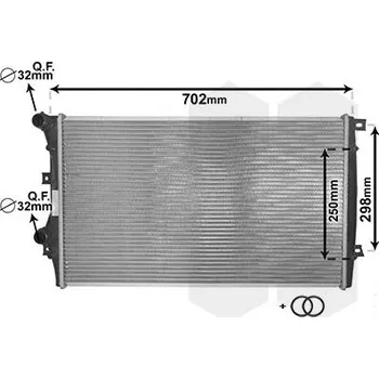 Chladič motoru Chladič, chlazení motoru VAN WEZEL 58002206