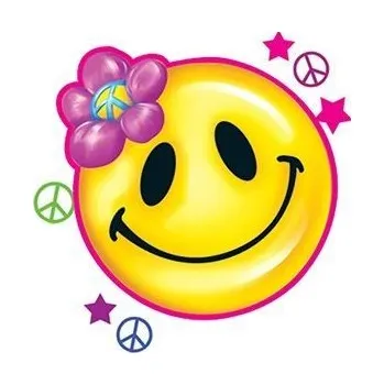 Odstranitelné tetování Hippie smajlík - nalepovací tetování