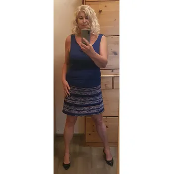 Příze Návod na pletenou sukni I love IKEA (Pletená sukně z ponožkové příze)