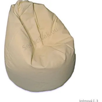 Sedací pytel Sedací vak Mudok - Hruška Komfort krémová