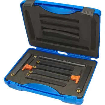 Příslušenstí k soustruhu Soustružnické nože 10 mm s výměnnými VBD plátky / destičkami typu CCMT, sada 7 dílů (TrueTech)