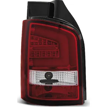 Zadní světlomet TUNING-TEC Zadní světla VW T5 03-09 zad.výklopné dveře - krystal/červené LED BAR