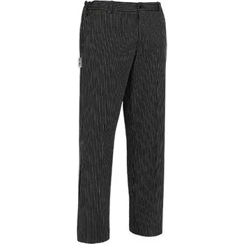 Gastro oděv EGOchef Kuchařské kalhoty EVO na knoflík - jemné bílé pásy XXXL E-3501063C3XL