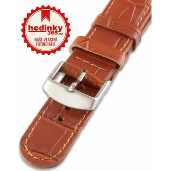 Řemínek na hodinky Kožený řemínek Mavex W-080-C, hnědý - 22 mm