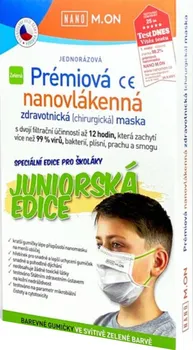 rouška NANO M.ON Nanovlákenná maska Junior FFP2 zelená 10 ks