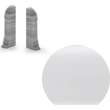 Podlahová lišta NOVÁK Koncovka L+P k soklové liště PVC bílá 56x23, 1 pár NGTK00