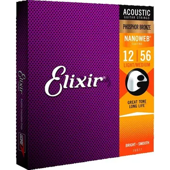 Příslušenství pro strunný nástroj Elixir 16077 Nanoweb PhBr 12-56