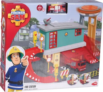 Set autodráh Dickie Toys Požárník Sam hasičská stanice