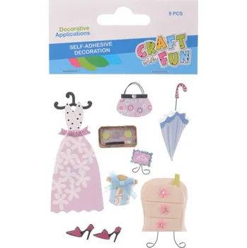 samolepka Nálepky Boutique 3D 9ks, papírové