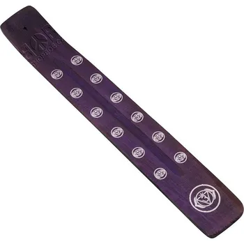 Vonná tyčinka Stojánek na vonné tyčinky dřevěný - lyže Čakra fialový