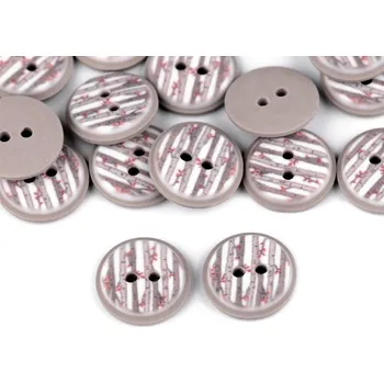 Knoflík Knoflík dětský velikost 24" 15,24 mm 120601 šedý