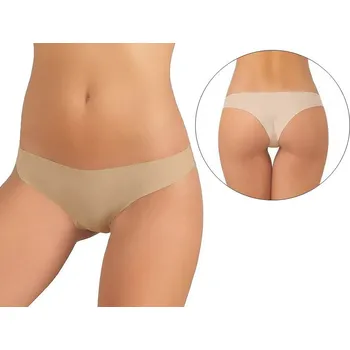 Kalhotky JADEA - Dámské bavlněné brazilky laser cut art.8001 - tělová/M