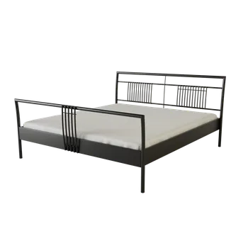 Postel Kovová postel TEK 1 Povrchová úprava: základní (bílá, černá, stříbrná 9006), Rozměr: 160 x 200 cm