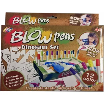 kreativní sada Lamps Set foukací fixy dinosaurus 12 ks